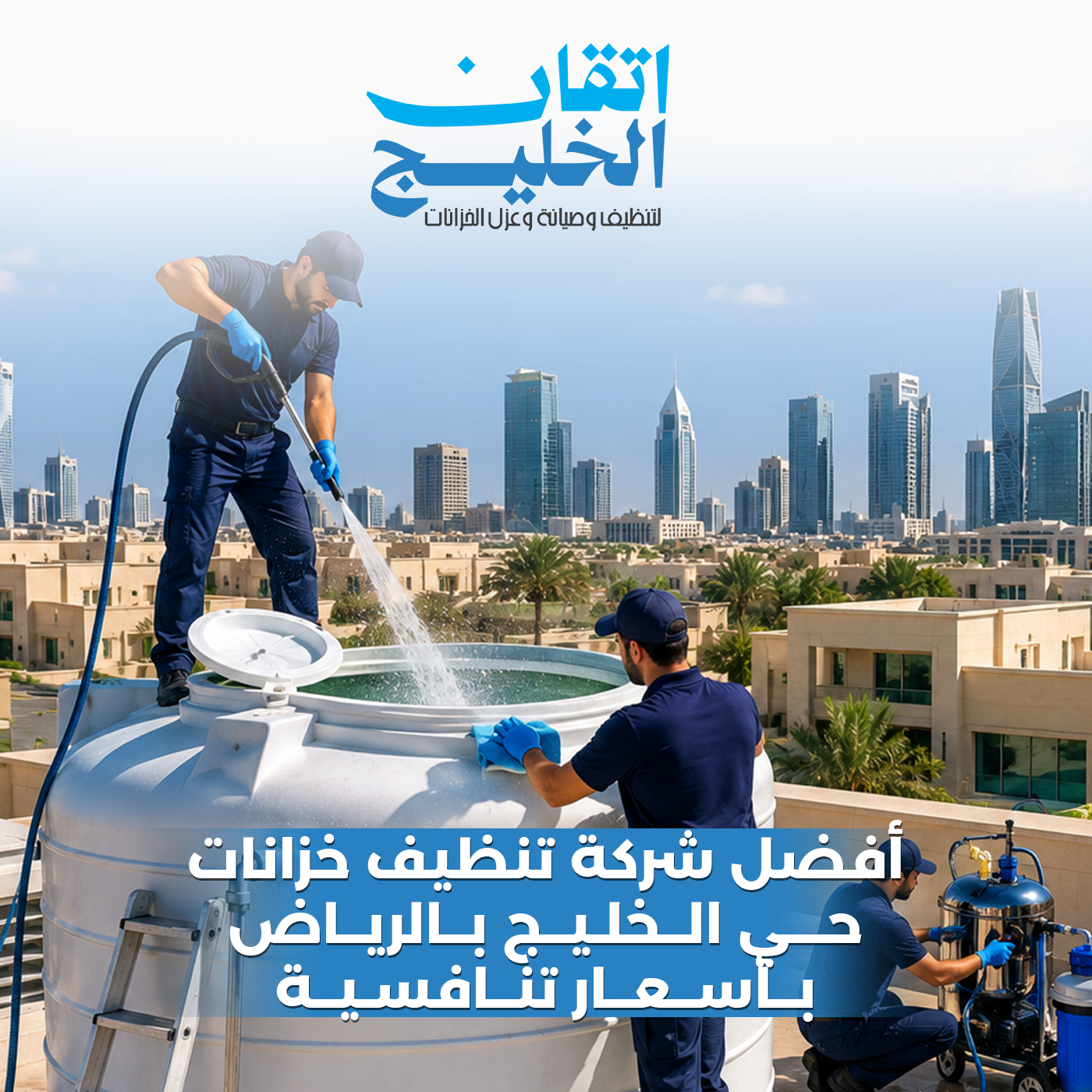 أفضل شركة تنظيف خزانات حي الخليج بالرياض - اتقان الخليج